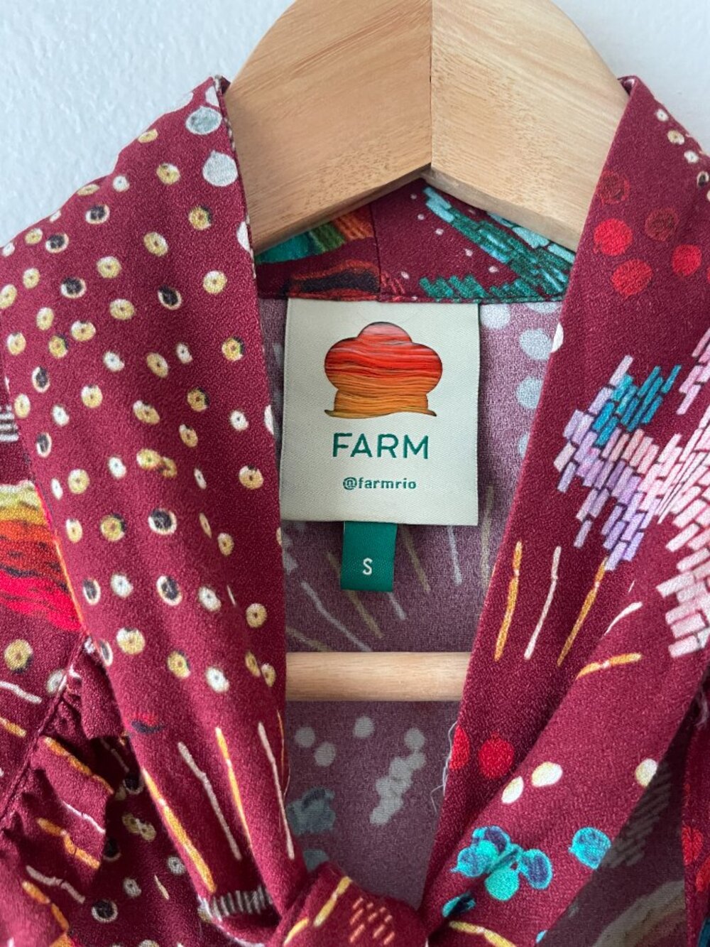Farm Rio Tie Neck Blouse - Picture 3 of 7